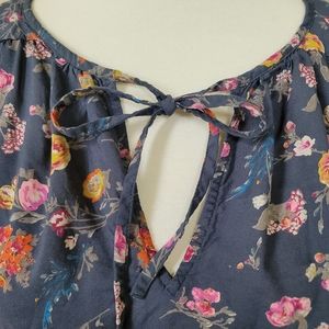 Lucky Brand floral long sleeve blouse